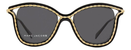 Óculos De Sol Marc Jacobs Marc160/s 807/ir-52 Cor da armação Preto e dourado Cor da lente Cinza