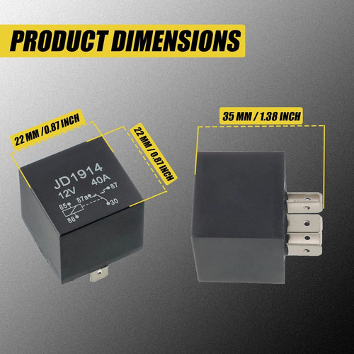 Indicador Señal De Giro De 12v/40a 5 Pines Para Automotriz