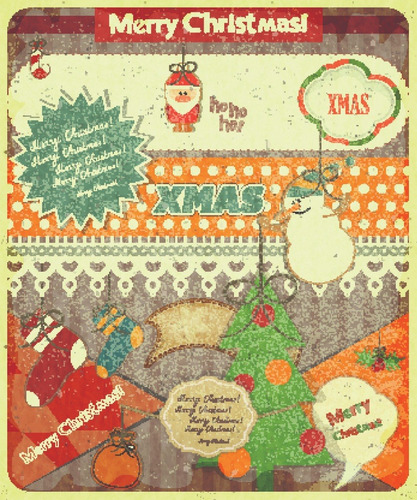 Packs Vectores Navidad Navideños Arbolito Papá Noel