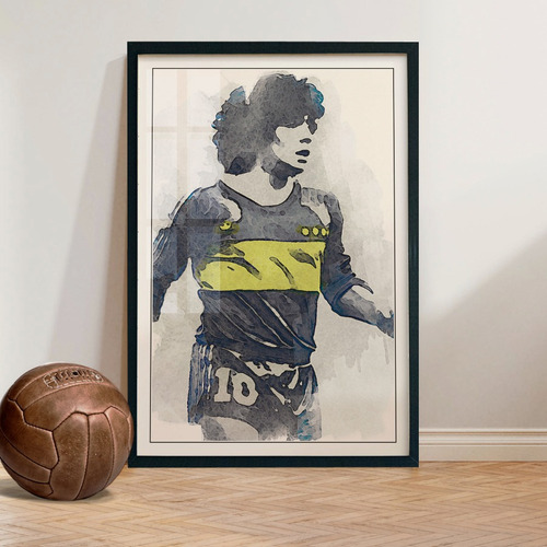 Cuadro 60x40 Futbol - Maradona - Boca Juniors - Arte