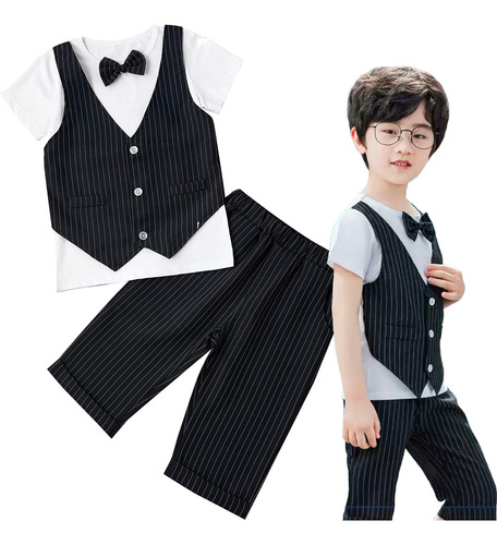 Conjunto De Pantalones Cortos Para Bebés Y Niños, Camisa Inf