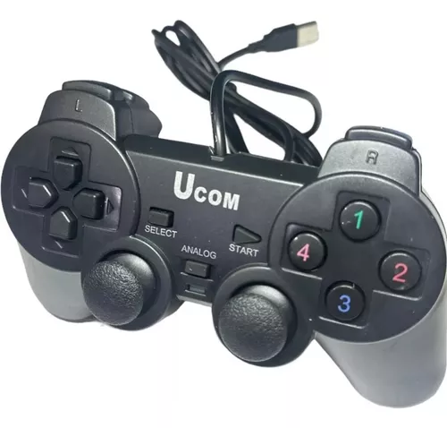 Mando gaming USB para PC, con cable. 12 botones, joysticks analógicos.