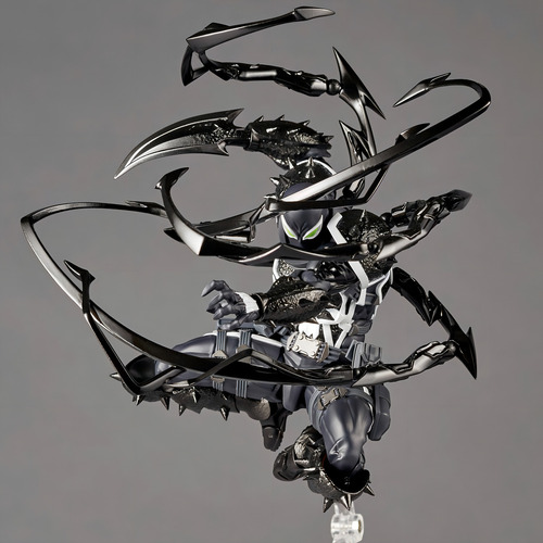 Figura De Acción Amazing Yamaguchi Revoltech Agent Venom Spiderman orignal De Kaiyodo
