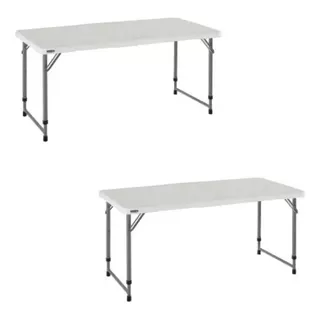 Mesa Plegable Lifetime Altura Ajustable 61x121.9 Cm - 2 Pza