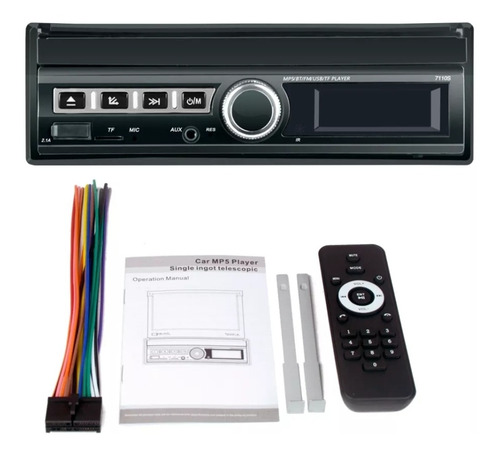 Radio Multimedia Pantalla Retractil 7 Bluetooth + Camara