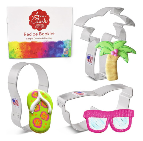 Cutters De Galletas De Verano En La Playa 3-pc Set En Ee