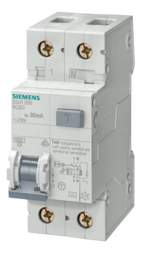 Interruptor Diferencial 16a 1p+n 30ma Siemens 5su1356-6kk16