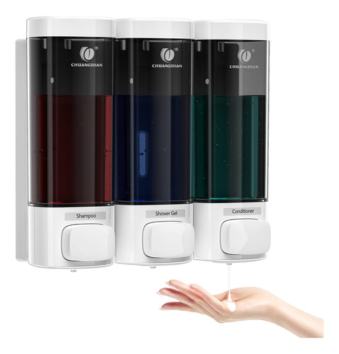 Soap Dispenser Bathroom   320ml X 3 Chamber Wall Mount ...