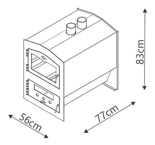 Imagen 2 de 7 de Horno Tromen Gourmet Trh Para Embutir A Leña En Stock Cuotas