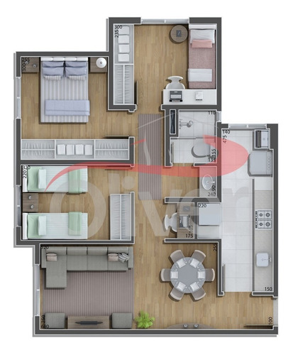 Imagem 2 de 30 de Giardino, Apartamento 3 Dormitorios, 1 Vaga, Capão Raso, Curitiba, Parana - Ap00206 - 32935805