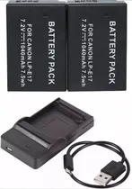 Comprar 2 Baterias Lp-e17 + Cargador Usb P\u002F Eos Rebel T6i T6s X8 T7i