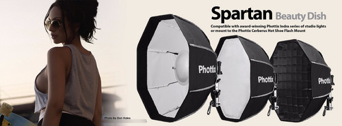 Imagen 4 de 6 de Spartan Beauty Dish Octo Soft Box 70cm C/ Panal Phottix