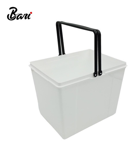 Papelera Extraible Con Freno Blanca 15l Marca Bari