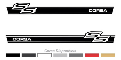 Kit Adesivo Compatível Corsa Ss Faixa Lateral F589