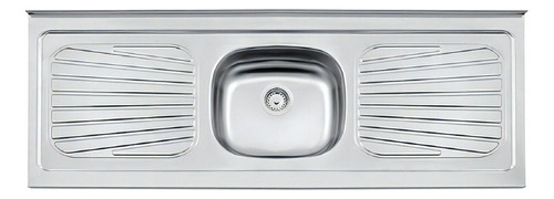 Tarja de Inox para Cocina Madesa 150 x 52cm Color Gris