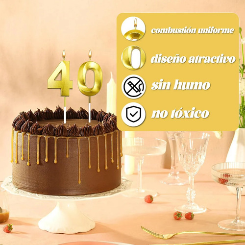 Velas Números Para Cumpleaños Pastel, Fiesta Y Aniversario