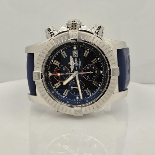 Breitling Super Avenger 48mm Xxl Automático Completo Azul Prateado Preto (Usado)