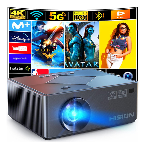 Proyector 4k Con Wifi Y Bluetooth - Hision 5g Wifi Blueto...