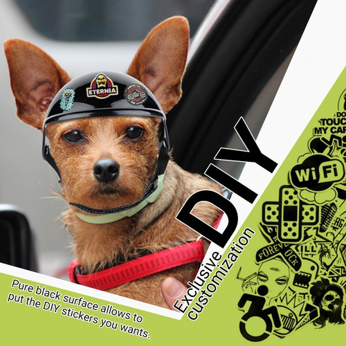 Capacete De Motocicleta Para Cachorro Pequeno Com Lente