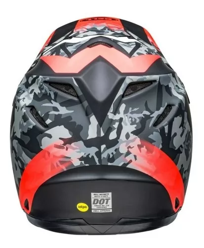 Casco Motocross Bell Moto 9 Venom Fluo Rojo Mips