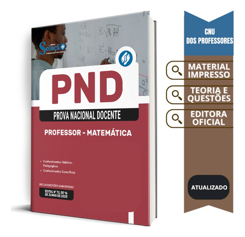 Apostila Pnd (cnu Professores) 2025 - Professor - Matemática