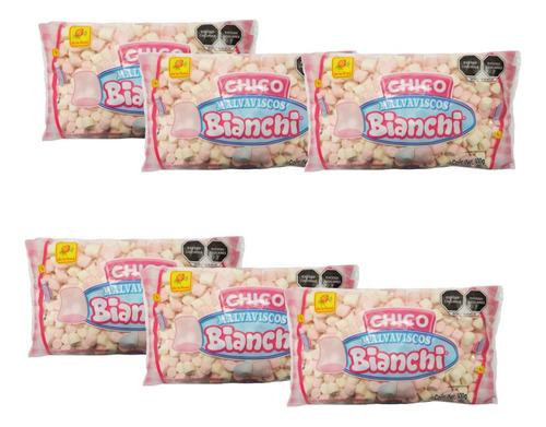 Mini Malvaviscos Blanco Y Rosa Bianchi Pack 10pz De 400g