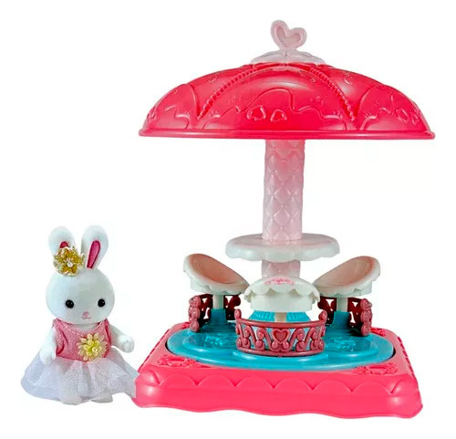 Playset Bay Dreamy Familia De Conejos Sillas Carrousel Ub