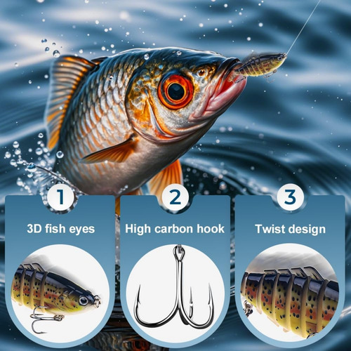 Cebo De Pesca Robótico, Cebo De Natación 3d Para Agua Dulce