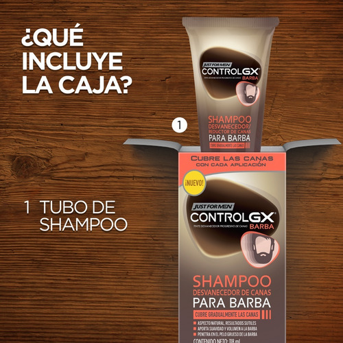 Just For Men Control Gx Barba Shampoo Desvanecedor De Canas