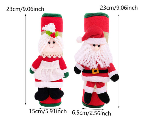 2 Fundas Para Manijas De Refrigerador Navideñas, Regalo De