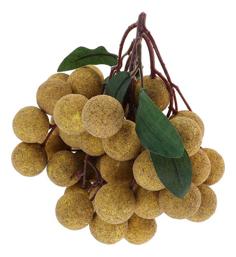 4x Fruta Artificial Poliuretano Longan Simulación Realista