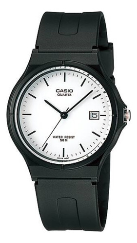 Reloj Casio Mw-59 Agujas Lumniniscentes Water Resistant Malla Negro Bisel Negro Fondo Mw-59-7e Rayas