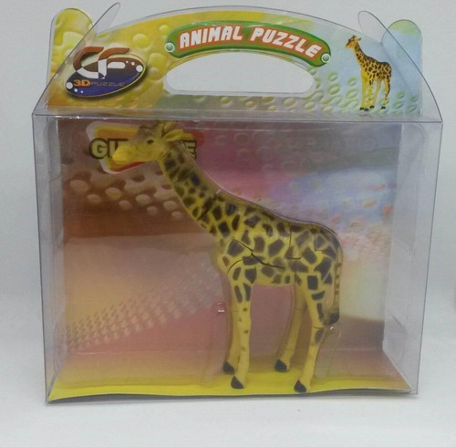 Imagen 3 de 4 de Rompecabezas 3d Puzzle Animales Jirafa Para Armar La Plata
