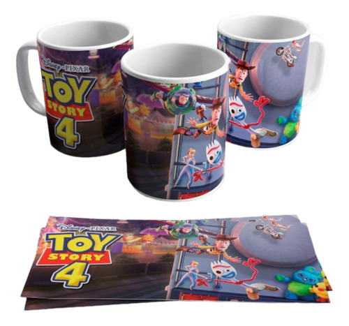 Taza Ceramica Toy Story 4 Calidad Importada Estampada Mod.02
