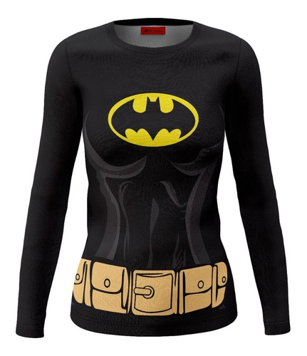 Playera Jersey Full Print Dama Traje Batgirl Murciélago