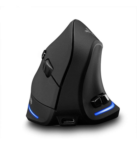 Mouse Vertical Bluetooth Inalambrico Zelotes F35b Recargable Color Negro