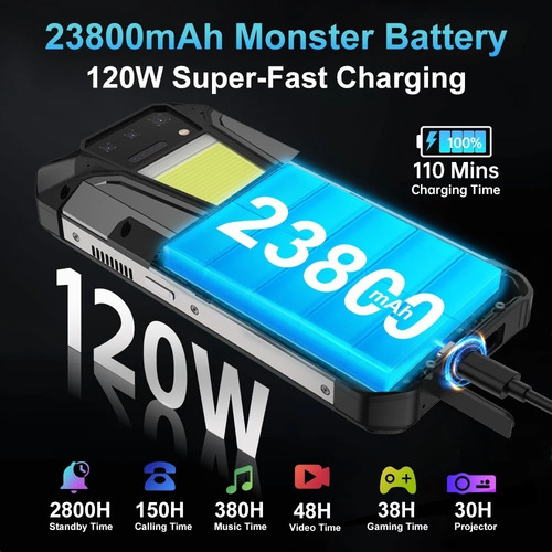 8849 Tank 2 Pro, 23800mah Android 14 Dual 4g Smartphone