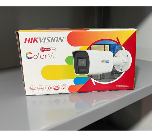 Câmera Bullet Hikvision 4mp Color Vu Ds-2cd1047g2h-liu Ip