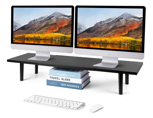 Loteyike Soporte De Monitor Doble Para 2 Monitores, Elevador