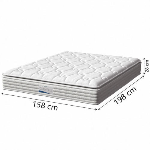 Box Baú Queen Colchão Molas Ensacadas Granville C/ Pillow