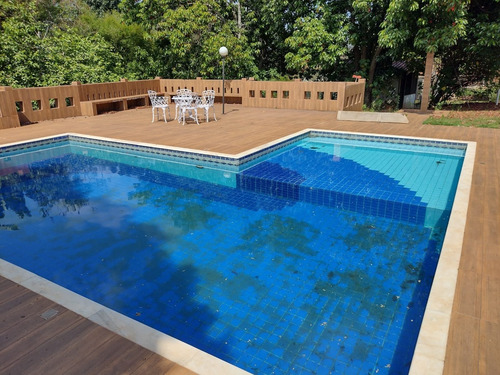 Imagem 2 de 17 de Chácara 4650m2 No Condomínio Vitassay, Casa Sede Com 550m2, Casa De Caseiro, Vaga Para 9 Carros, Pomar, Moveis Planejados, Churrasqueira E Piscina - Ch00206 - 70631584