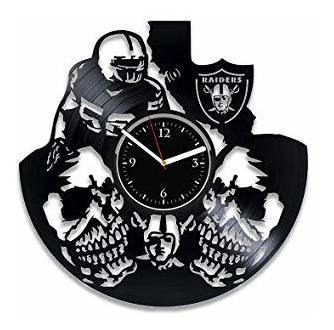 Reloj Corte Laser 3714 Oakland Raiders Calaveras Loco