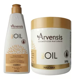 Kit Arvensis Tec Oil Shampoo Nutrição 300ml + Mascara 500g