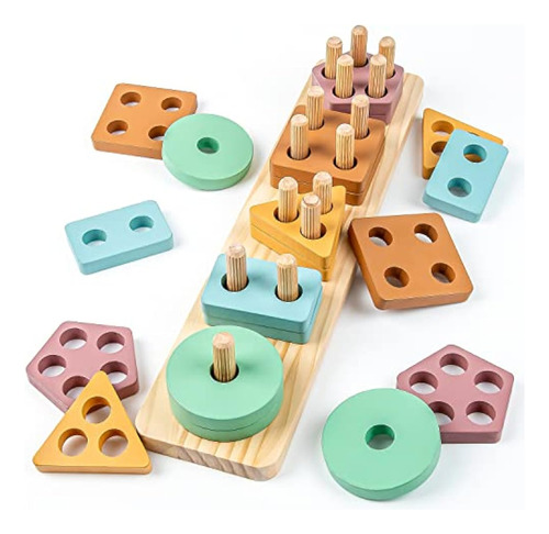Juguetes Montessori Para Bebés De 1 Año, Bloques