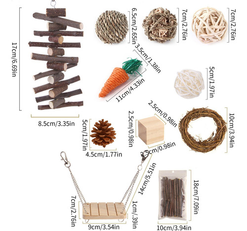 Juguetes De Hámster De Madera Masticables De Madera Para Hám
