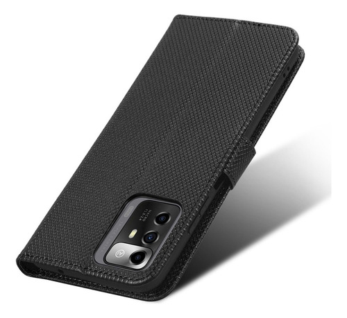 Funda De Texturizada For Zte Blade V40 Smart Lujoso Flip