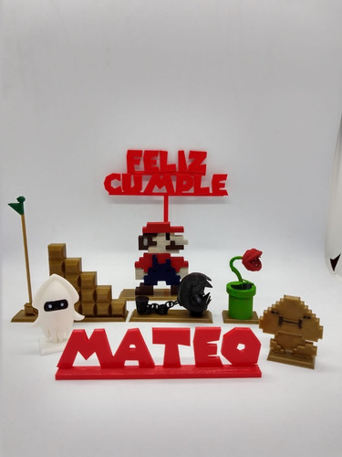 Adorno Torta  Super Mario. Pack