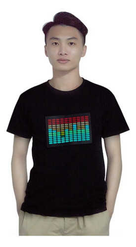 . Playera Led Activada Por Sonido Para Hombre, Luz