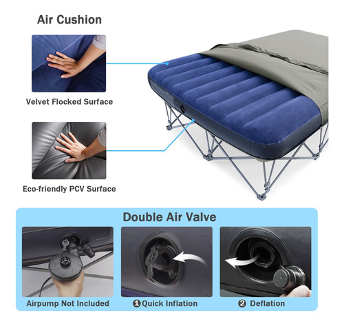 Cuna De Camping Kampkeeper Para 2 Personas Con Colchón Infla