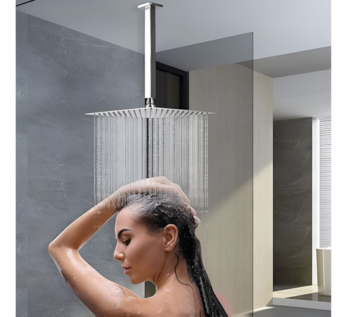 Kit Misturador Monocomando 1/2 Com Ducha Chuveiro Prata Luxo